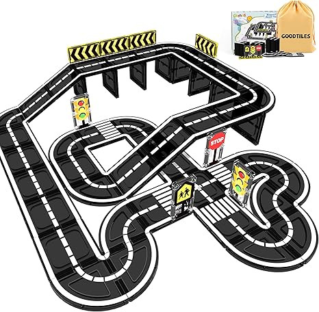 Amazon.com: Goodtiles Magnetic Tiles Road Expansion Set, STEM Magnetic Building Blocks for Kids A... | Amazon (US)