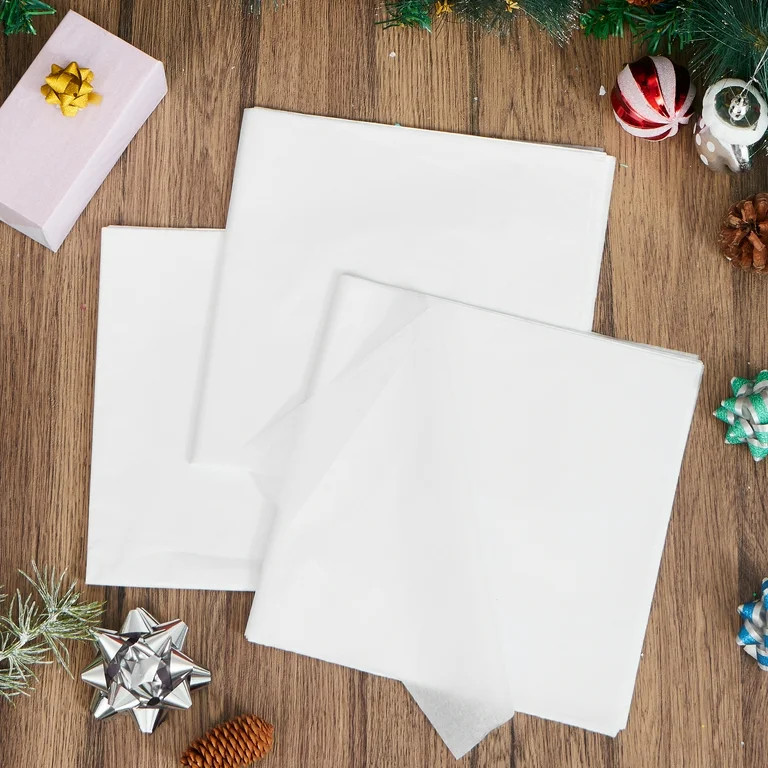 Joyfy 120 Sheets White Tissue Paper 20” x 20” Wrapping Accessory for Gift Wrap Christmas, Pac... | Walmart (US)