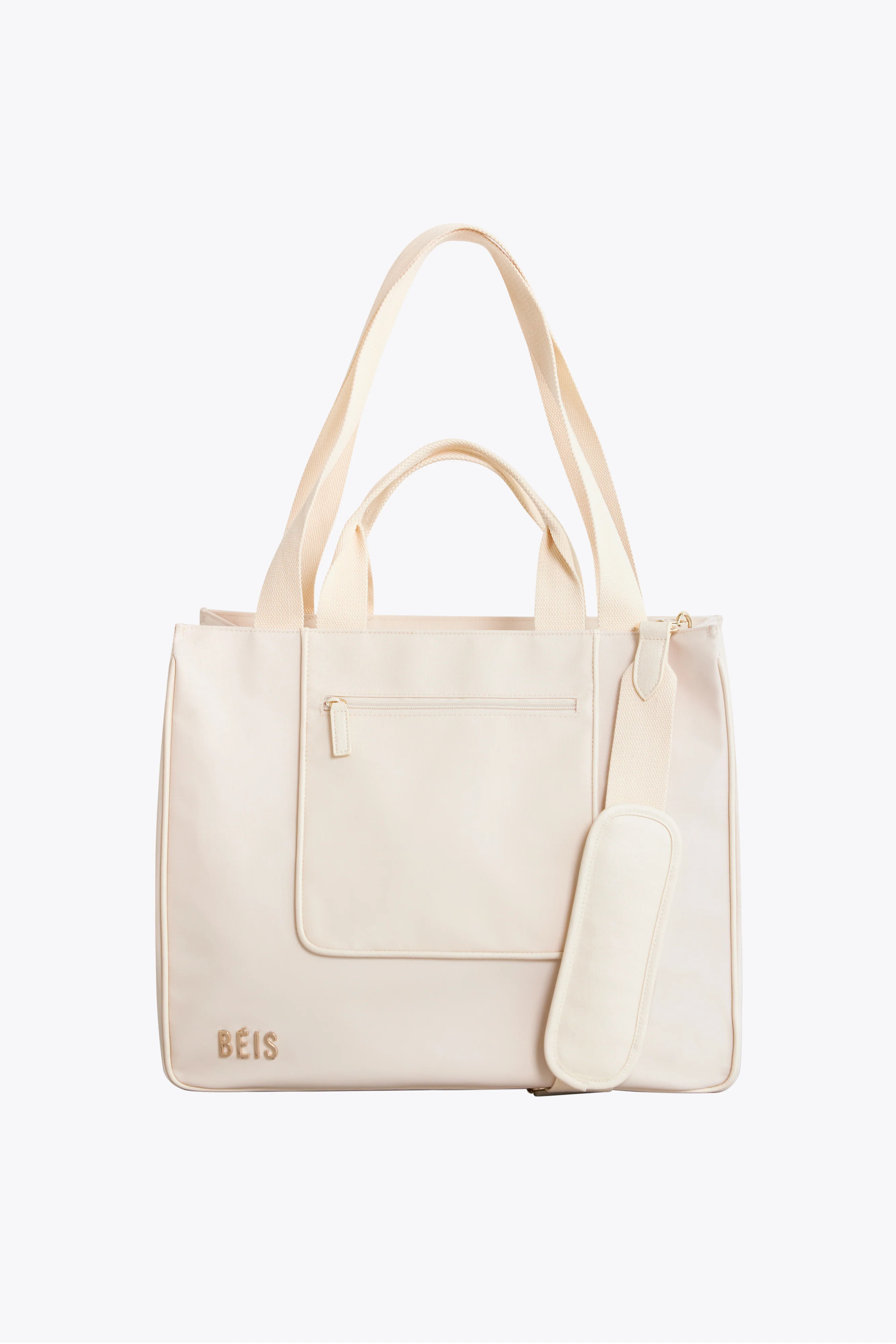BÉIS 'The East To West Tote' in Beige - Recycled Travel Tote Bag | BEIS