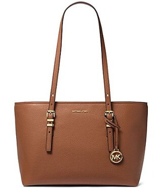 Michael Kors Quinn Medium East West Top Zip Tote Bag - Luggage | Dillard's