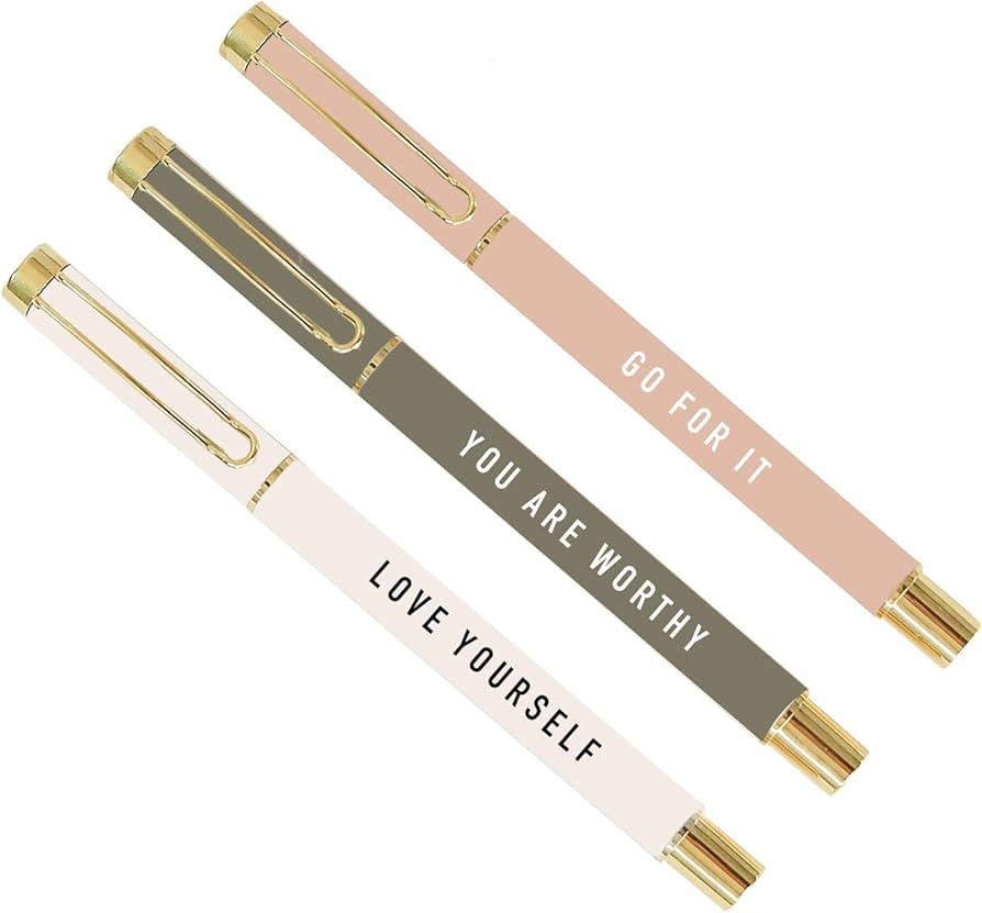 SWEET WATER DECOR Go For It Metal Pen Set | Inspirational Gifts for Women | Office Supplies | Cut... | Amazon (US)