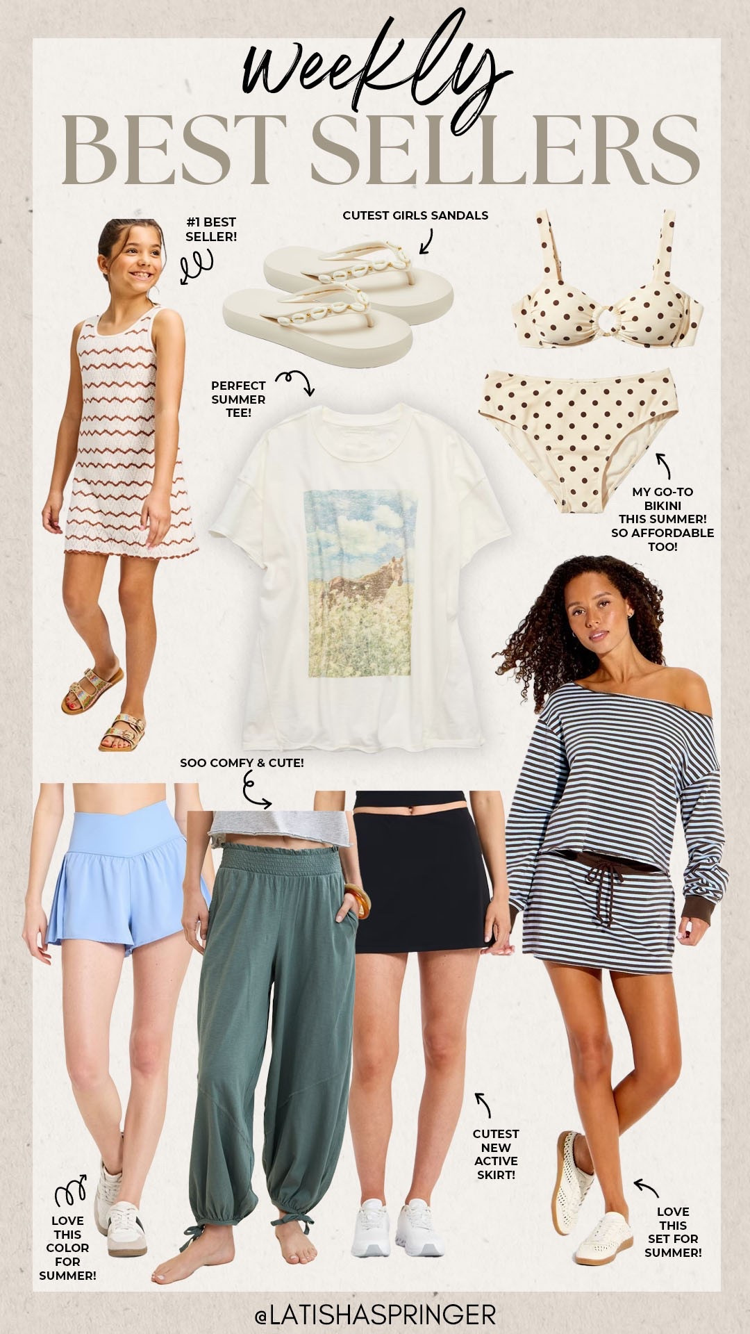 Last week’s best sellers!

#bestsellers

Weekly favorites. Weekly best sellers. Target swim. girls summer dress. Target summer marching set. Target active shorts. aerie graphic tee. Aerie summer joggers.

#LTKootd #LTKSeasonal #LTKActive