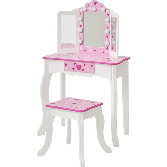 Sweethearts Print Gisele Medium Vanity - White/Pink | Maisonette