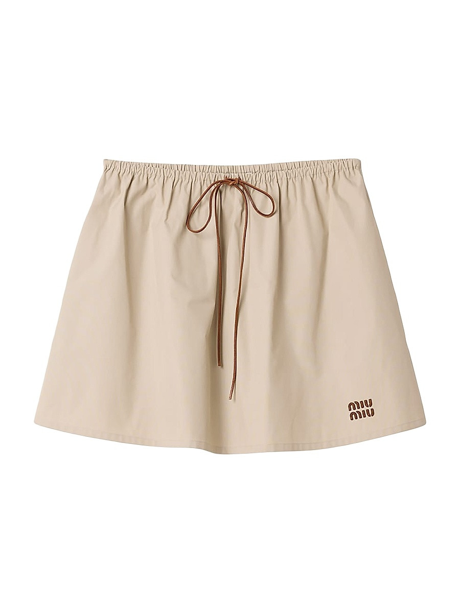 Women's Panama Cotton Skirt - Beige Khaki - Size 4 | Saks Fifth Avenue