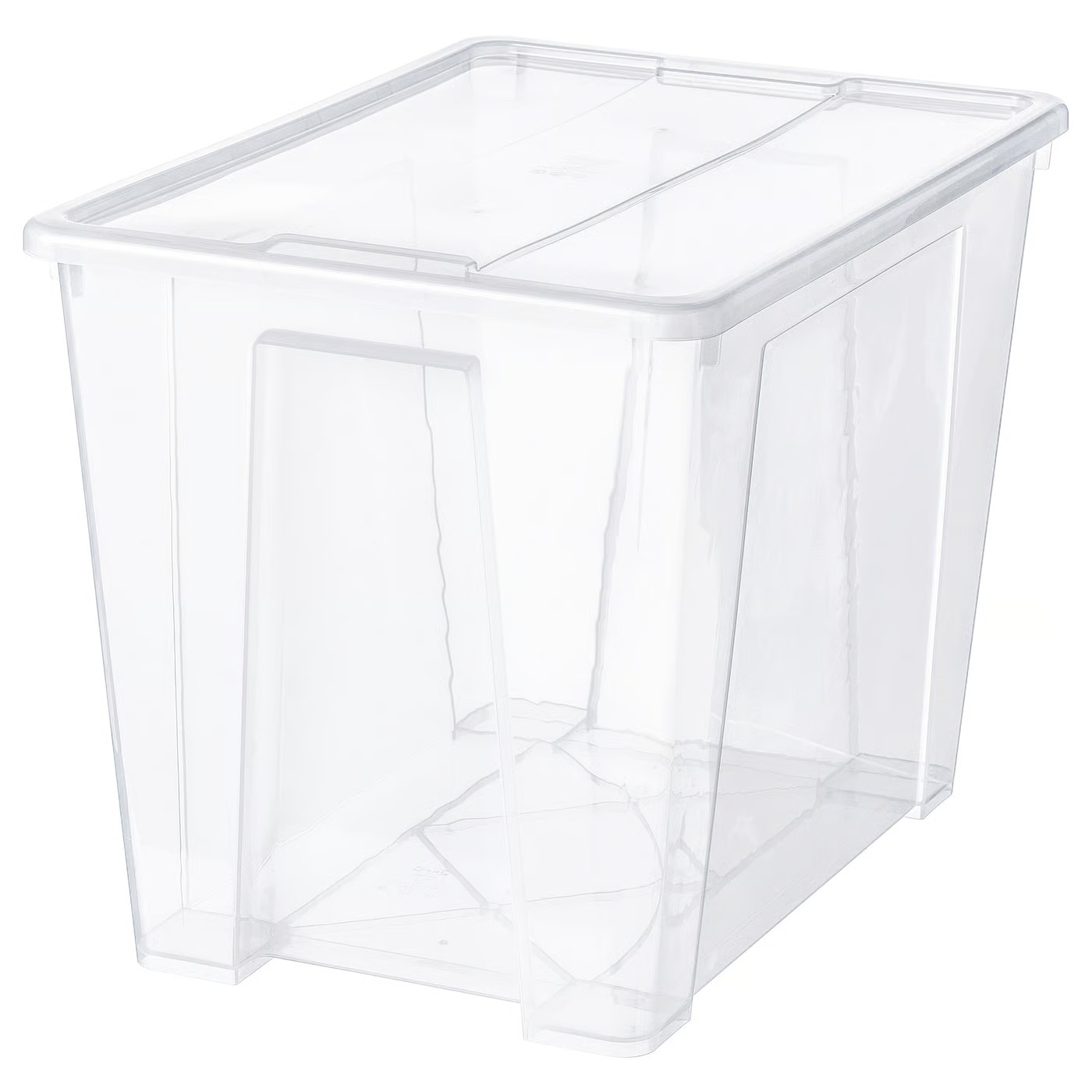 SAMLA Box with lid, clear, 22 ½x15 ¼x16 ½ "/17 gallon | IKEA US