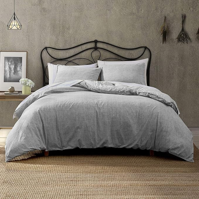 Brielle Home Callan 100% Cotton Texture Printed Boho Chic 3pcs Bedding with 2 Shams All Season Co... | Amazon (US)