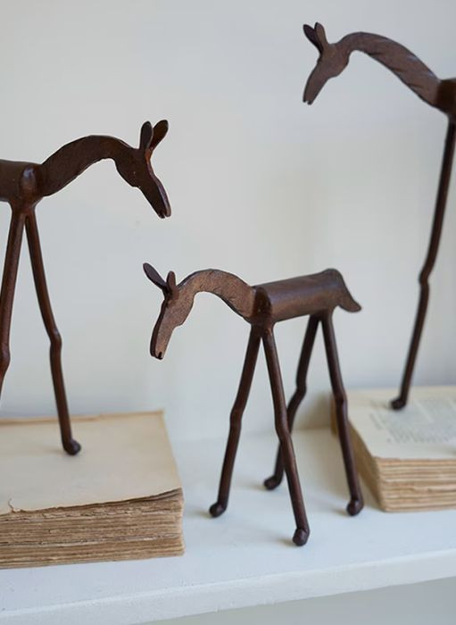 Forged Iron Horse Figurines Set of 3 | Antique Farm House