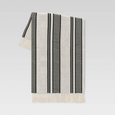 Woven Throw Blanket Black Stripe - Threshold™ designed with Studio McGee | Target