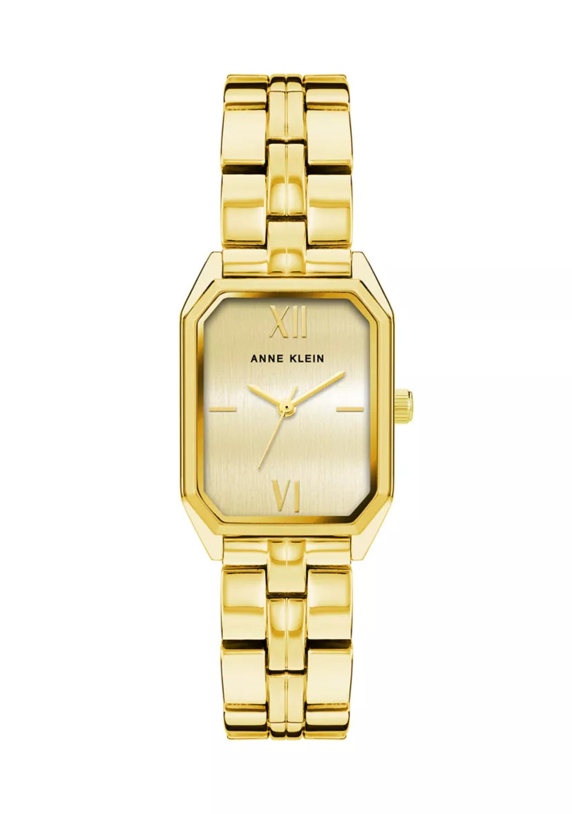 Quartz Octagonal Gold Tone Alloy Metal Bracelet Watch | Belk