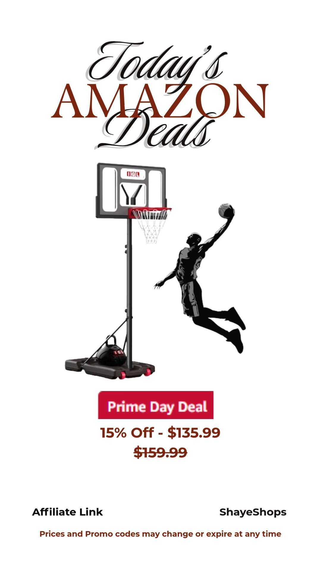 Portable Basketball Hoop, 5.6-10FT Adjustable Basketball Goal System, 40/44 Inch Outdoor Basketball Hoop & Goals for Kids, Youth, and Adults in The Backyard, Driveway with PC Backboard, sports, gifts, amazon prime deal, sale, recreation, fitness 

 #LTKActive #LTKSaleAlert #LTKKids