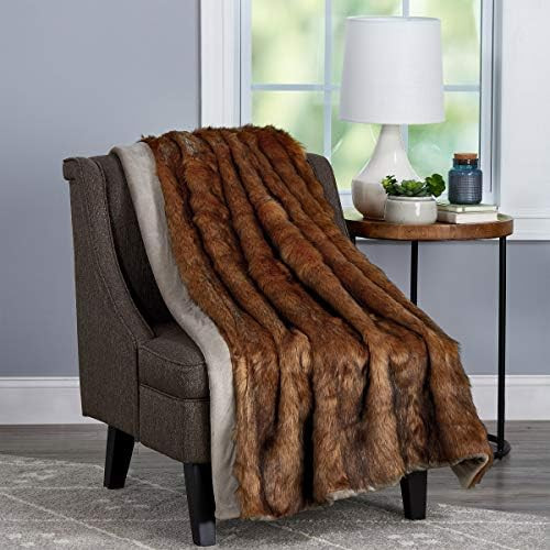 Faux Fur Throw Blanket- Luxurious, Soft, Hypoallergenic Premium Faux Chinchilla Fur Blanket with ... | Amazon (US)
