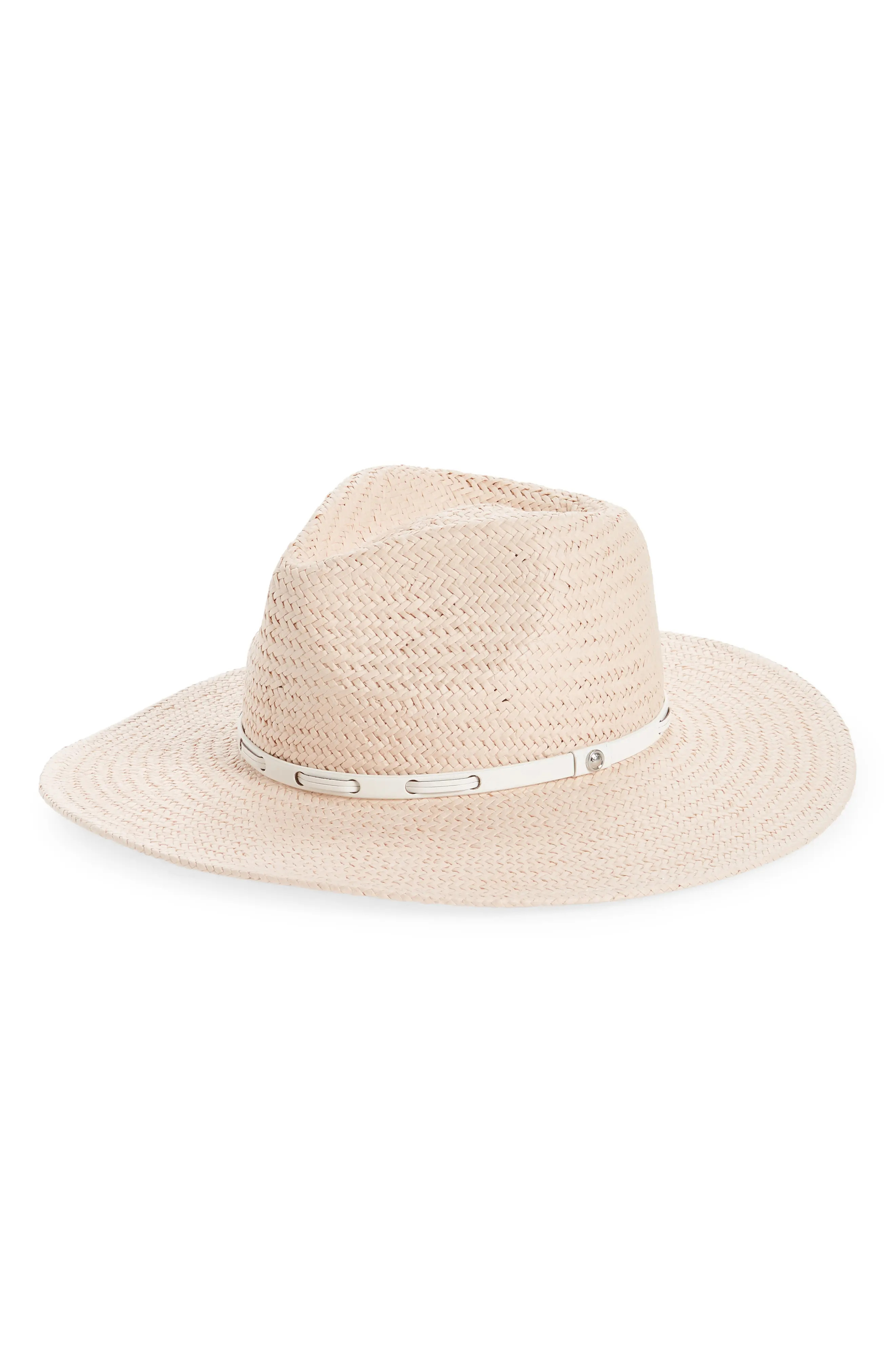 rag & bone Lexie Packable Wide Brim Fedora in Blush at Nordstrom, Size Medium | Nordstrom