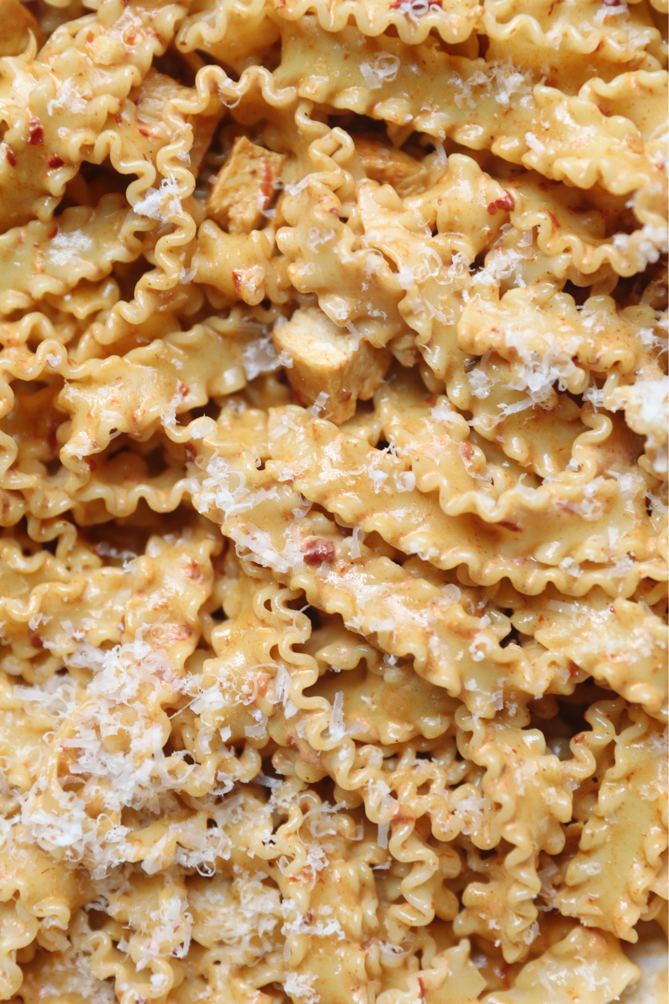 Mafaldine pasta. Long with cute curly edges!!