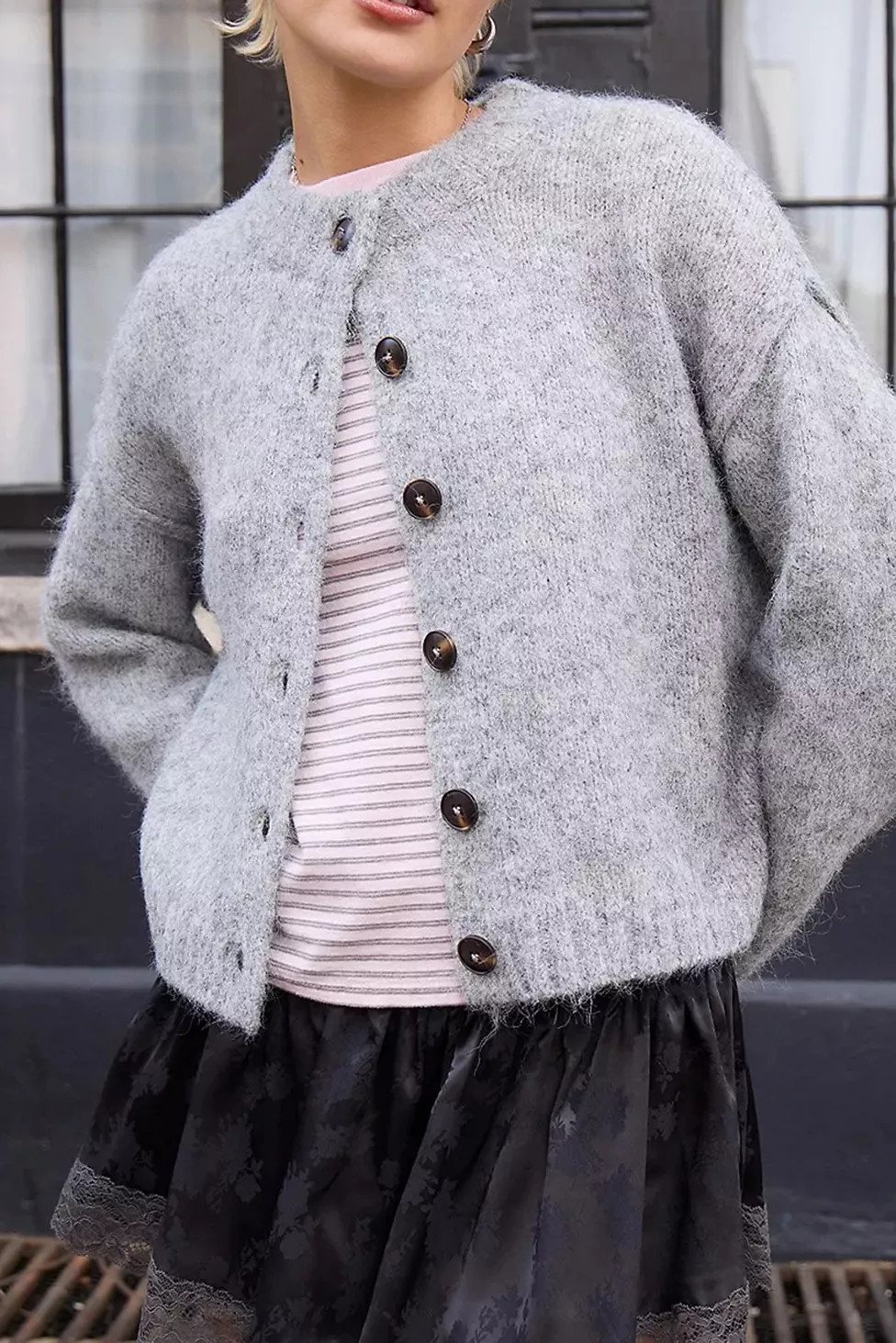 UO Hudson Fuzzy Cardigan | Urban Outfitters (US and RoW)