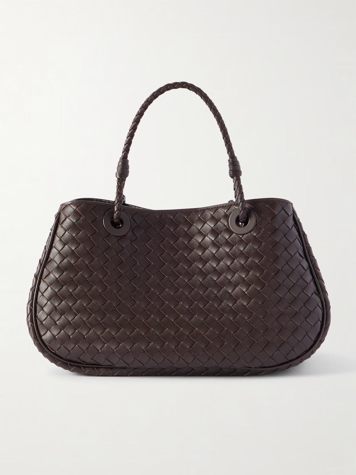 Bottega Veneta - Basket Medium Intrecciato Leather Tote - Brown | NET-A-PORTER (US)