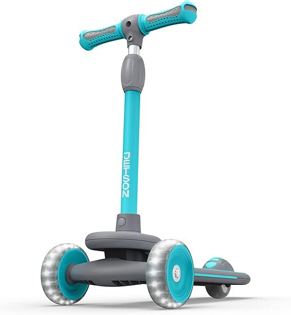 Jetson Gleam Kick Scooter | LED Light-Up Wheels | Rear Foot Brake | Adjustable Handlebar | Wide D... | Amazon (US)
