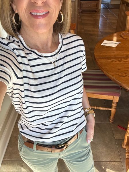 Striped T-shirt only $19! I wear mine all the time. I’m wearing an XS. I tried the XXS & it was too little. 


#LTKover40 #LTKfindsunder50 #LTKstyletip