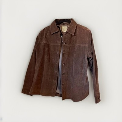 NWT AMI Genuine Suede Leather Jacket – Brown – Size L | eBay US