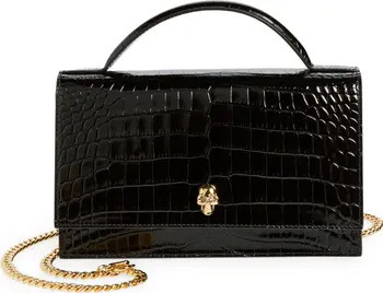 Medium Skull Croc Embossed Leather Crossbody Bag | Nordstrom