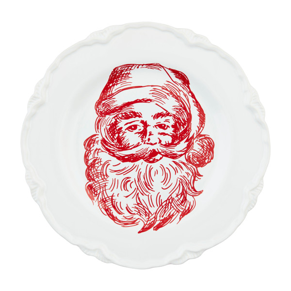 Santa Toile Dessert Plate | Mud Pie
