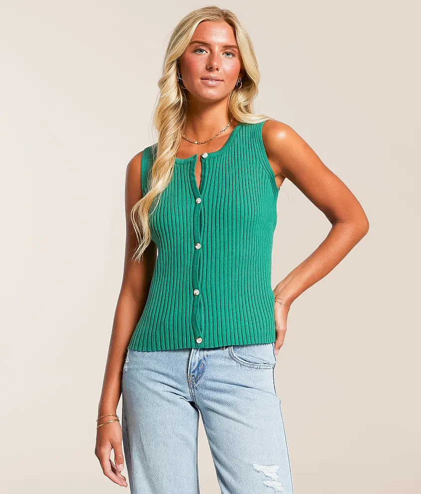 Ribbed 2-Way Sweater Vest | Buckle