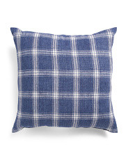 Made In Usa 22x22 Linen Preston Plaid Pillow | Home | Marshalls | Marshalls