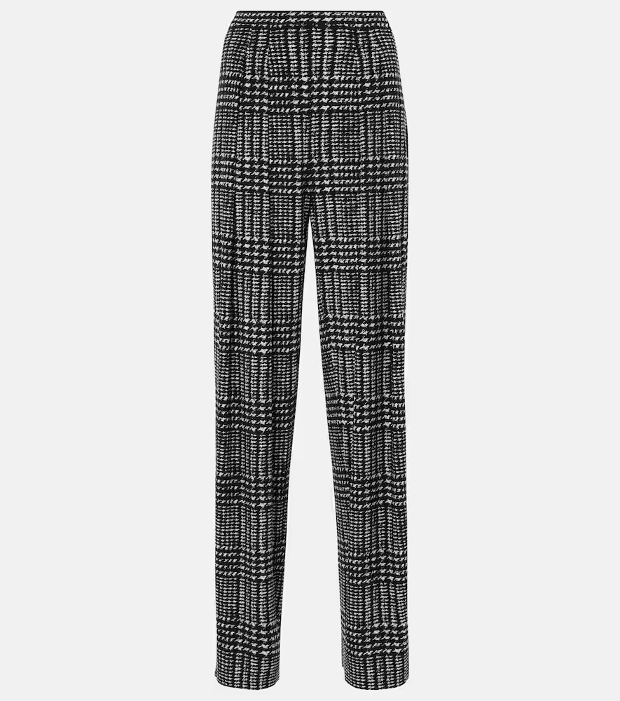 Norma Kamali Pleated plaid wide-leg pants | Mytheresa (US/CA)