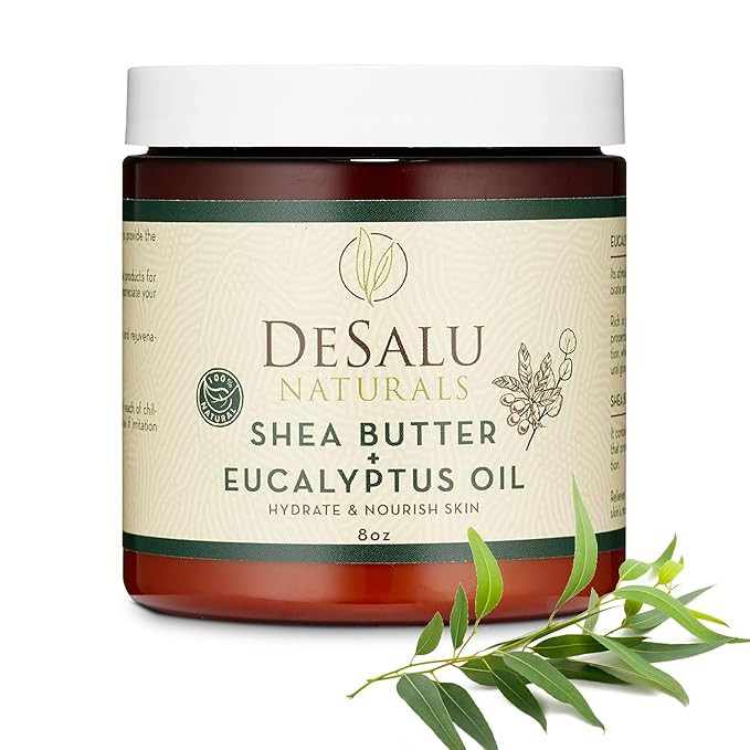 Desalu Naturals Pure Unrefined Shea Butter with Eucalyptus Oil - 100% Natural Body Butter for All... | Amazon (US)