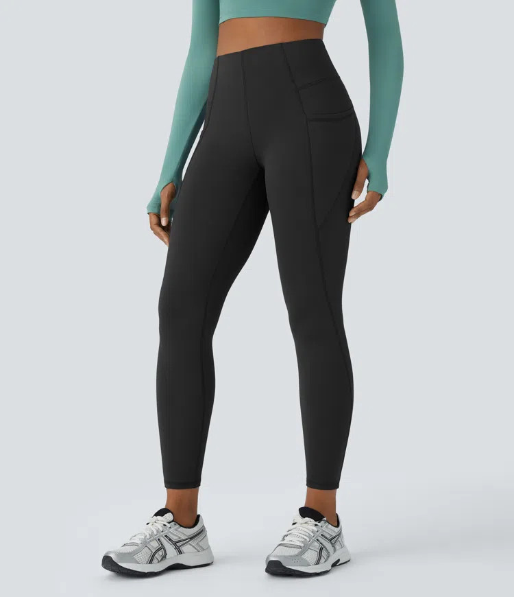 Women’s High Waisted Side Pocket Thermal Yoga Leggings - Halara | HALARA