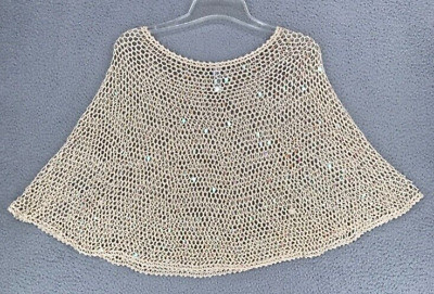 Collection XIIX LTD Sequined Crochet Dress Accessory Infinity Scarf Beige | eBay US
