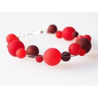 Red Bracelet Polaris Pearls Handmade | Etsy (US)