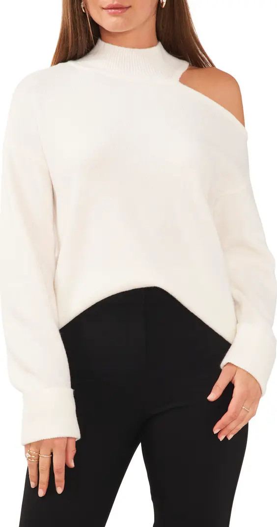 Chaus Mock Neck Shoulder Cutout Sweater | Nordstrom | Nordstrom