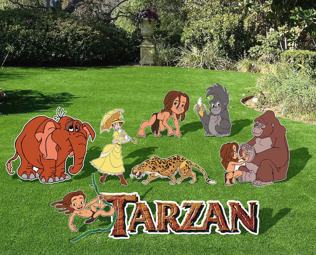 Tarzan Themed Cut Out Collection Perfect for Jungle Birthday Theme - Etsy | Etsy (US)