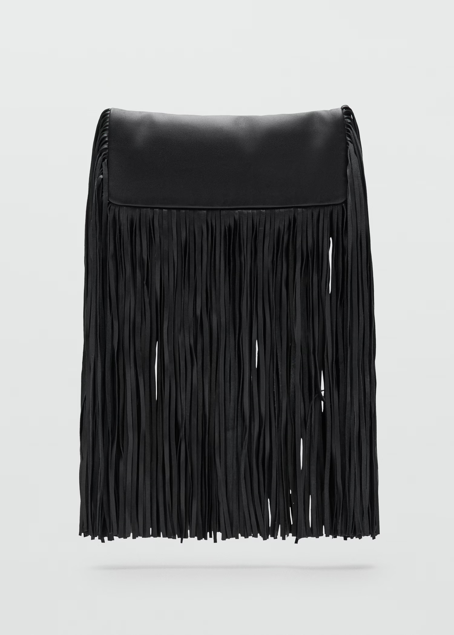 Sac porté main cuir franges | Mango EU
