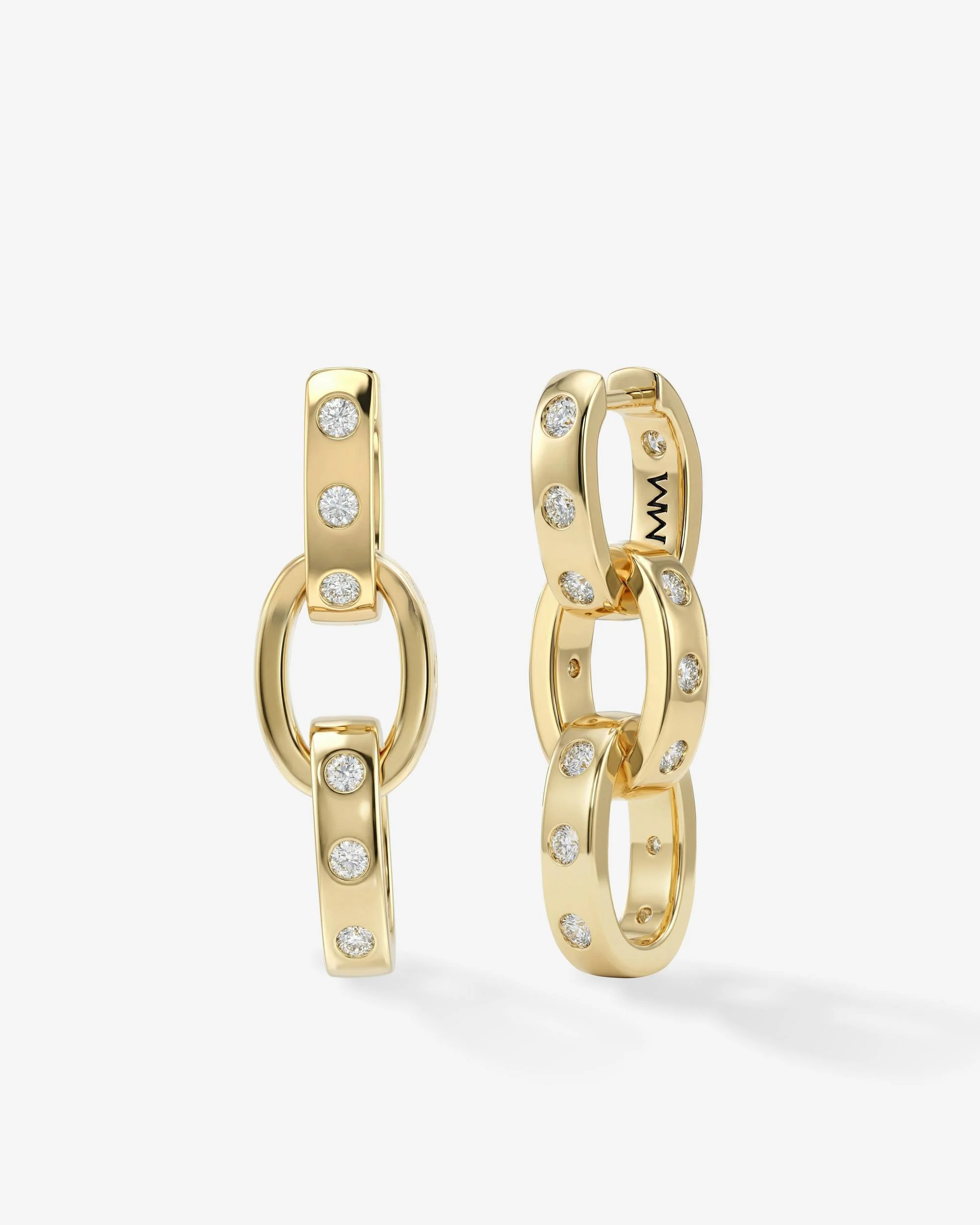 Ashley Chain Convertible Earrings | Gold Huggie Hoops | Melinda Maria Jewelry