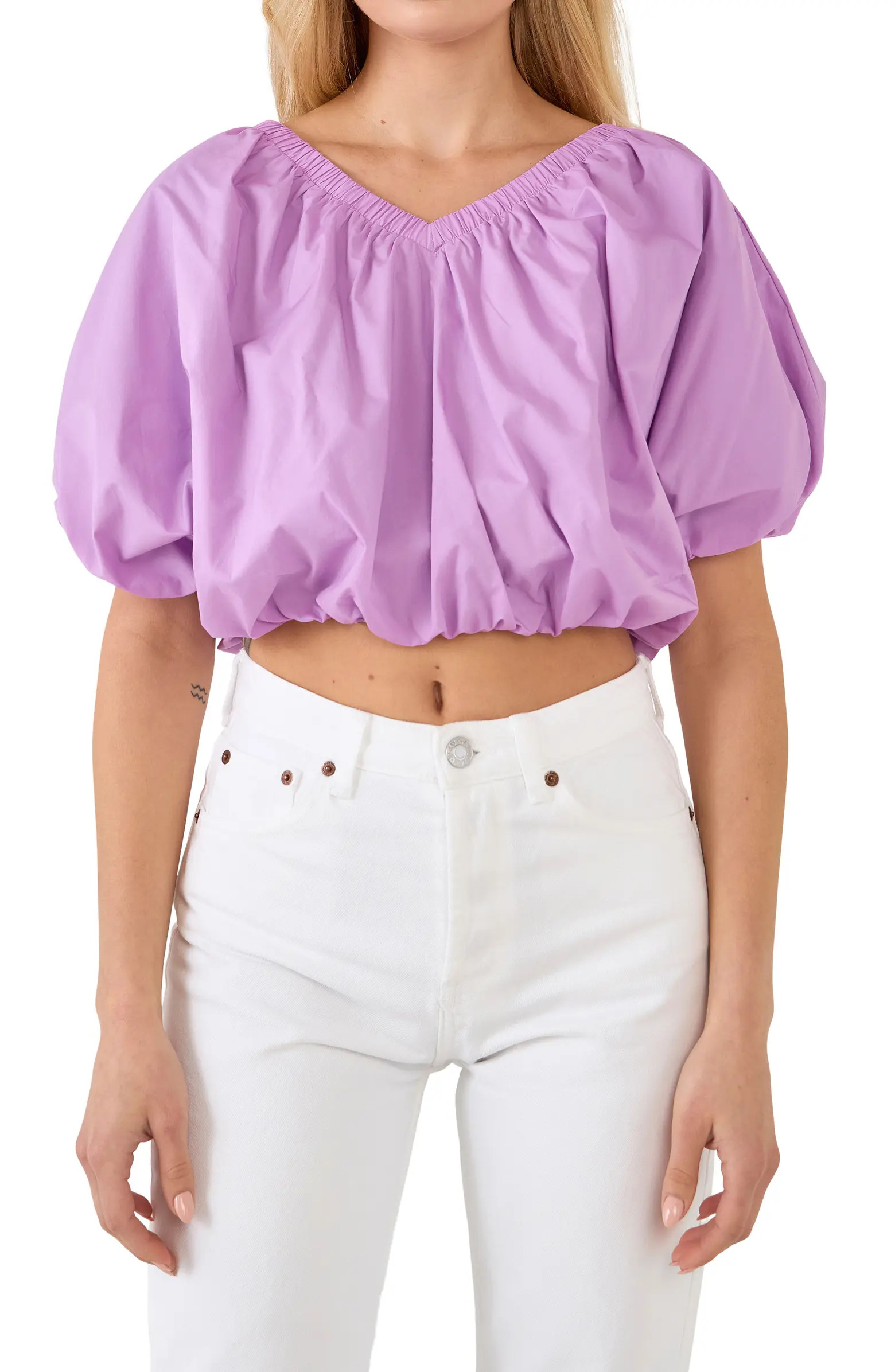 Puff Crop Blouse | Nordstrom