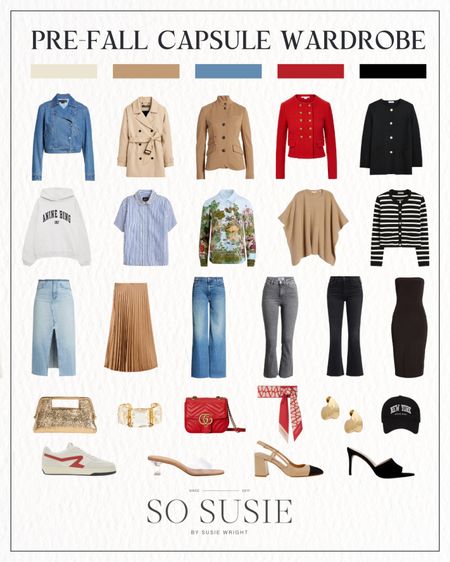 Pre-fall capsule wardrobe outfit ideas! It’s that time of year where it’s cold in the morning and warmer in the afternoon! These outfit ideas will help you transition from summer to fall effortlessly! Check out more looks on sosusiewright.com

#LTKstyletip #LTKSeasonal #LTKover40