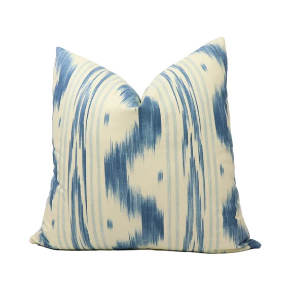 Pierre Frey Toile de Nantes pillow cover in Bleu ancien F1977001 - ON BOTH SIDES // Designer pill... | Etsy (US)