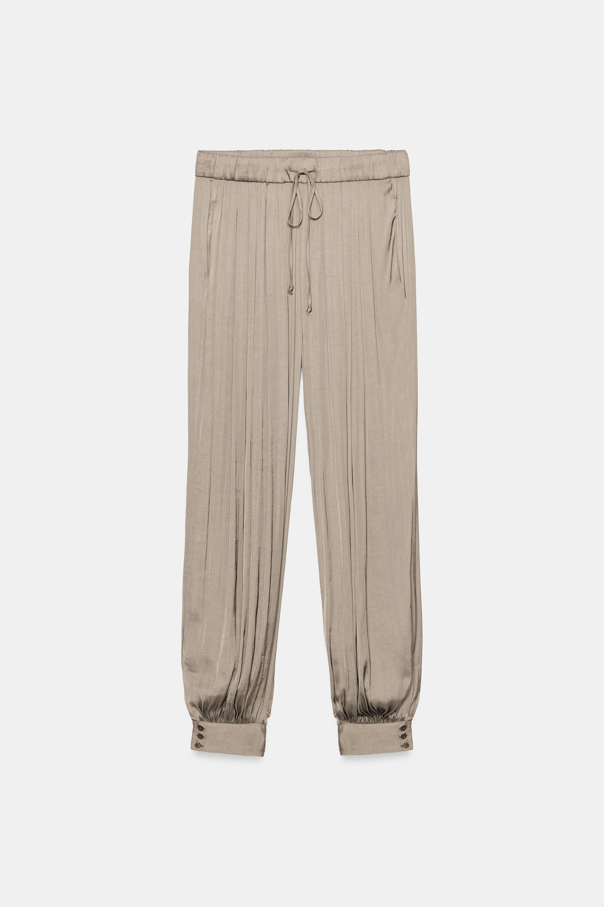 ZW COLLECTION SATIN BALLOON PANTS | Zara US