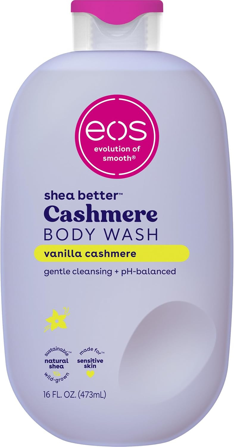 eos Shea Better Cashmere Vanilla, Moisturizing and Nourishing Body Wash with pH-Balanced Cream Gel Formula, Free from Parabens and Phthalates, Sensitive Skin, 400 ml | Amazon (UK)