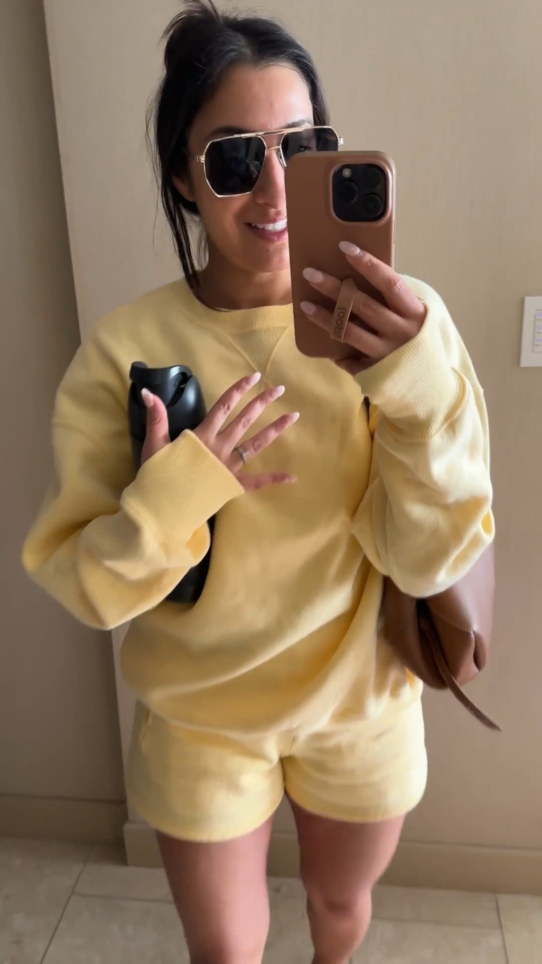 Wore this over my bathing suit to the pool but could honestly wear for a coffee run or to explore the Vegas hotels! Butter yellow is so in right now and this set is so soft it’s perfection!! 🧈 wearing small top and medium bottoms 


Vacation outfit, two piece set, butter yellow, yellow set, aerie set, sweatshirt shorts, vacation look, coffee run look, coffee run outfit, sweatshirt set

#LTKActive #LTKStyleTip #LTKPetite
