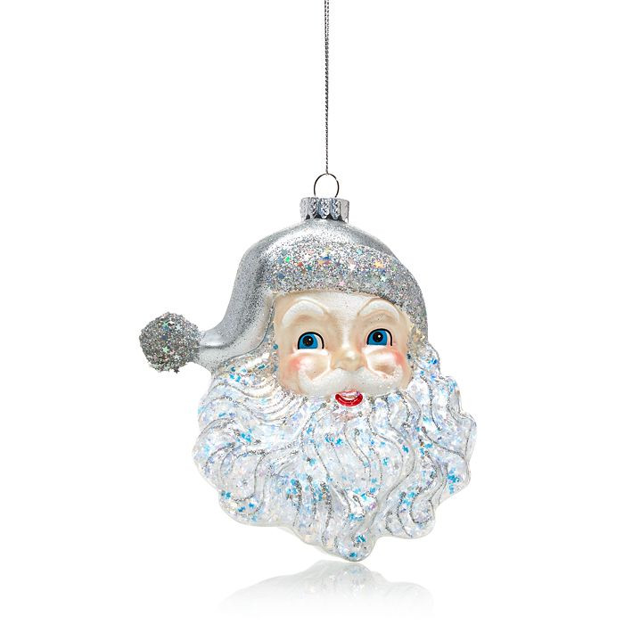 Kurt Adler Silver Glitter Santa Face Ornament Back to Results -  Home - Bloomingdale's | Bloomingdale's (US)