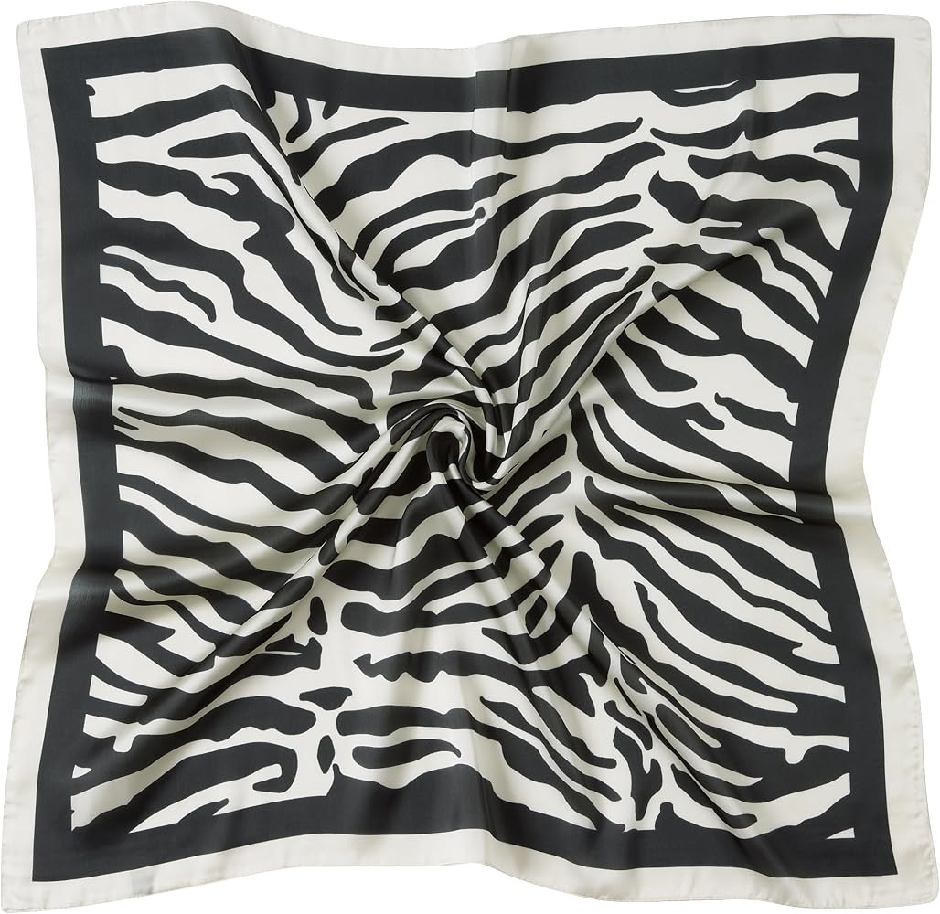 Women Scarf Hair Bandanas Square Neckerchief 27.5"Satin Emulation Silk Wrap | Amazon (US)