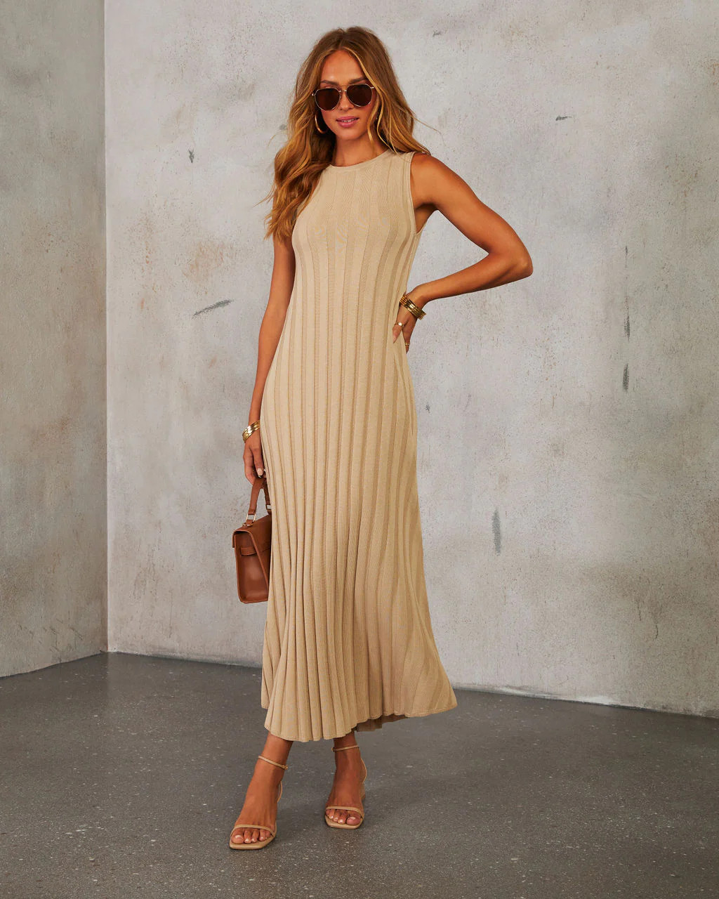 Fine Line Ribbed Midi Dress | VICI