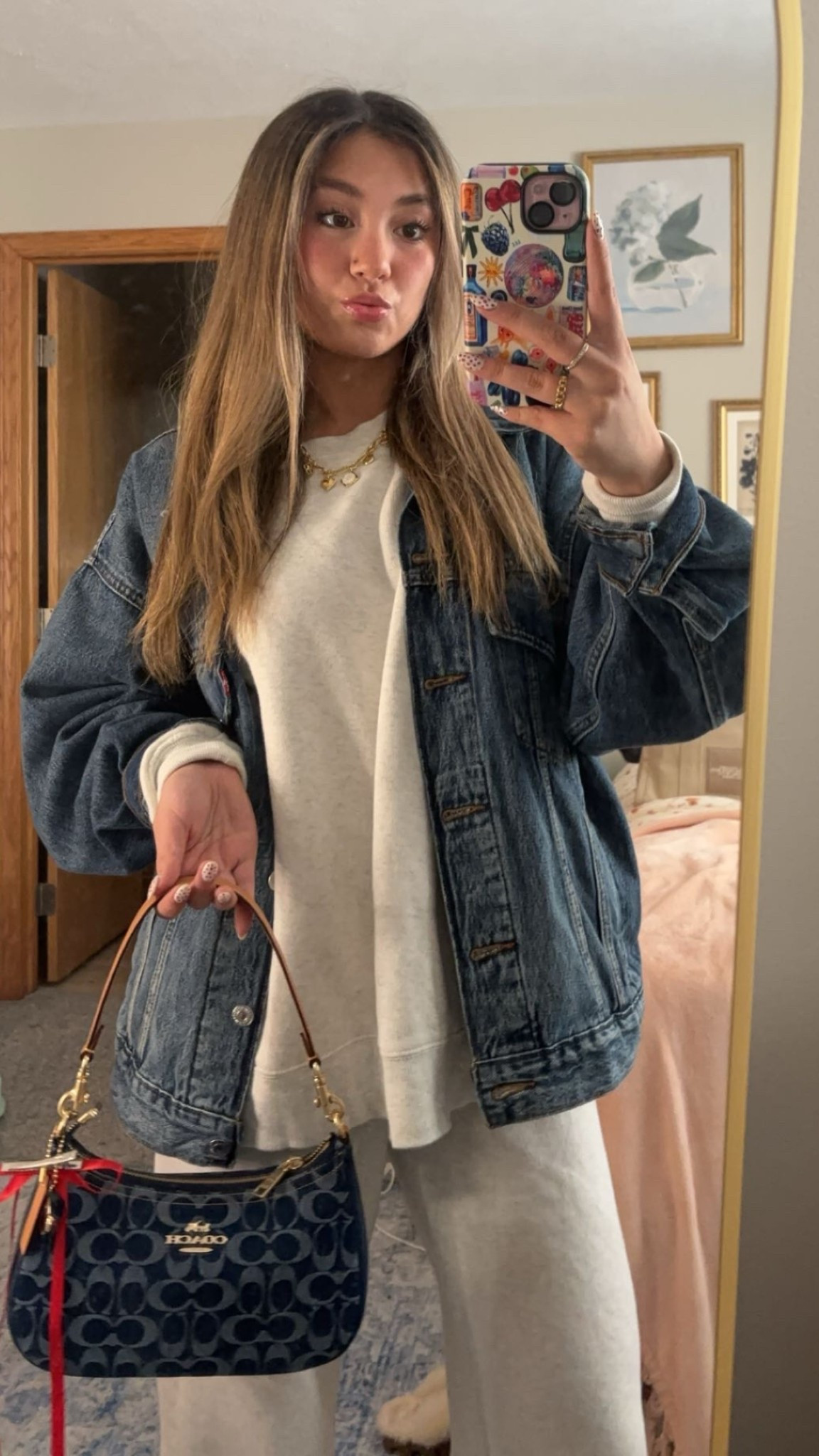 Denim on denim ! Vday inspo #comfycute #denimondenim