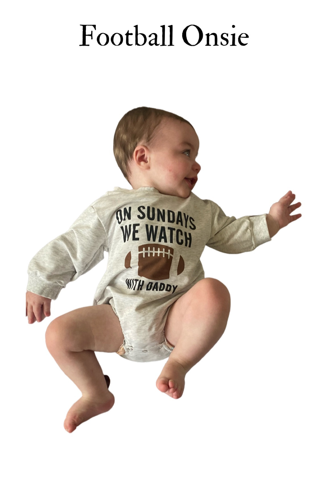“On Sunday’s we watch football with daddy.” Get ready for Super Bowl Sunday with this adorable onsie! 

#LTKbaby #LTKfamily #LTKFind
