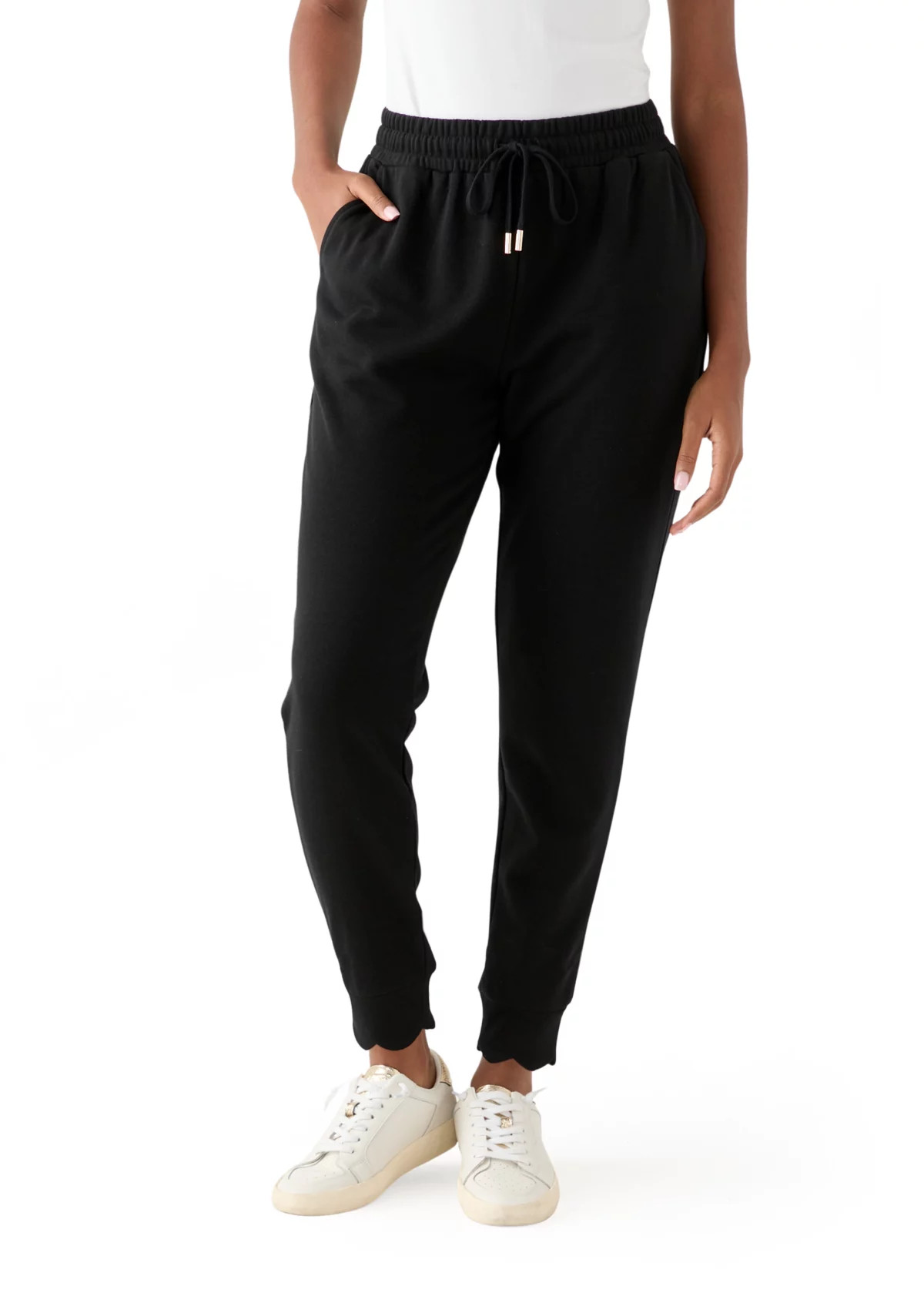 Women's Scallop Hemmed Joggers | Belk