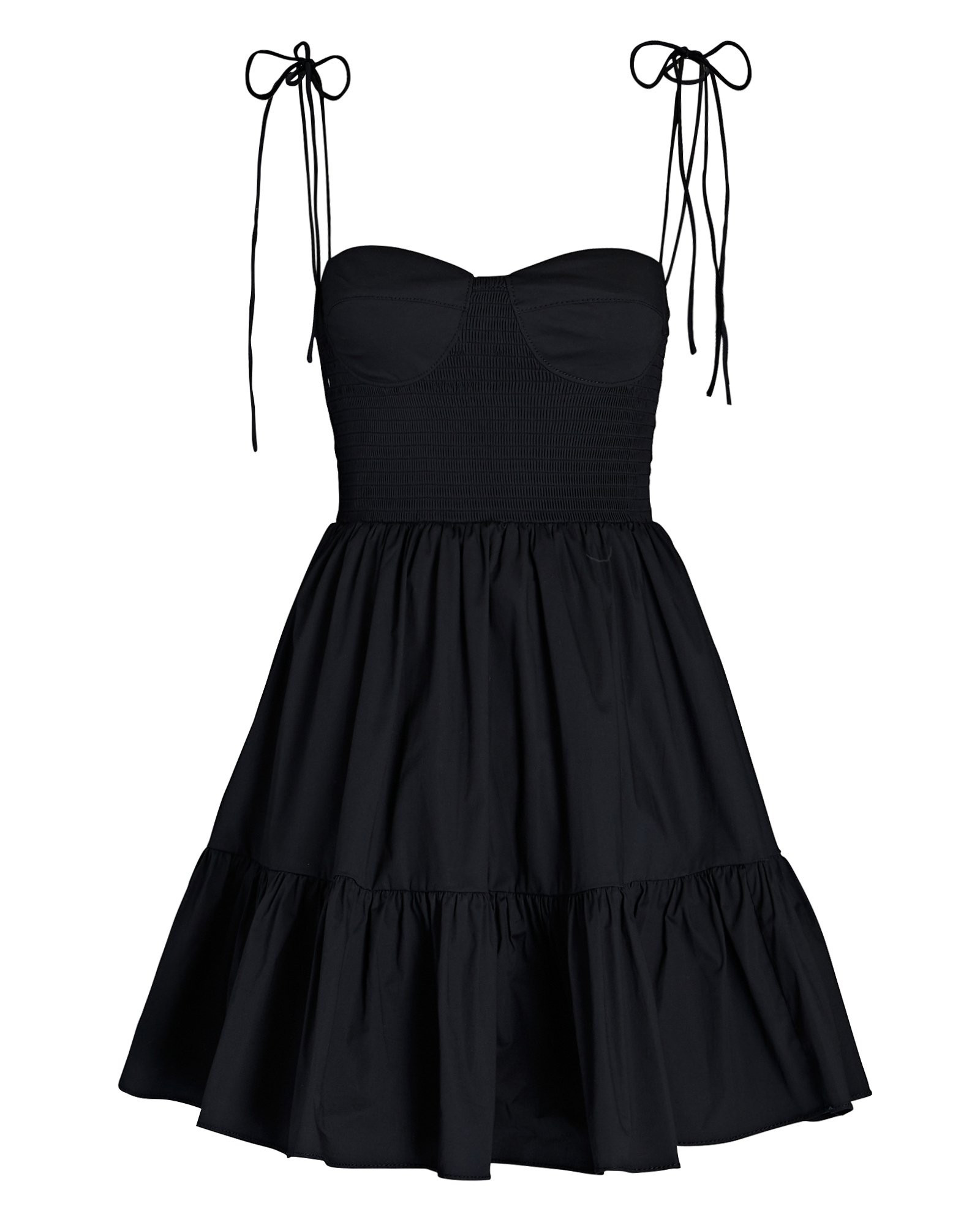 STAUD Landry Mini Dress, Black P | INTERMIX