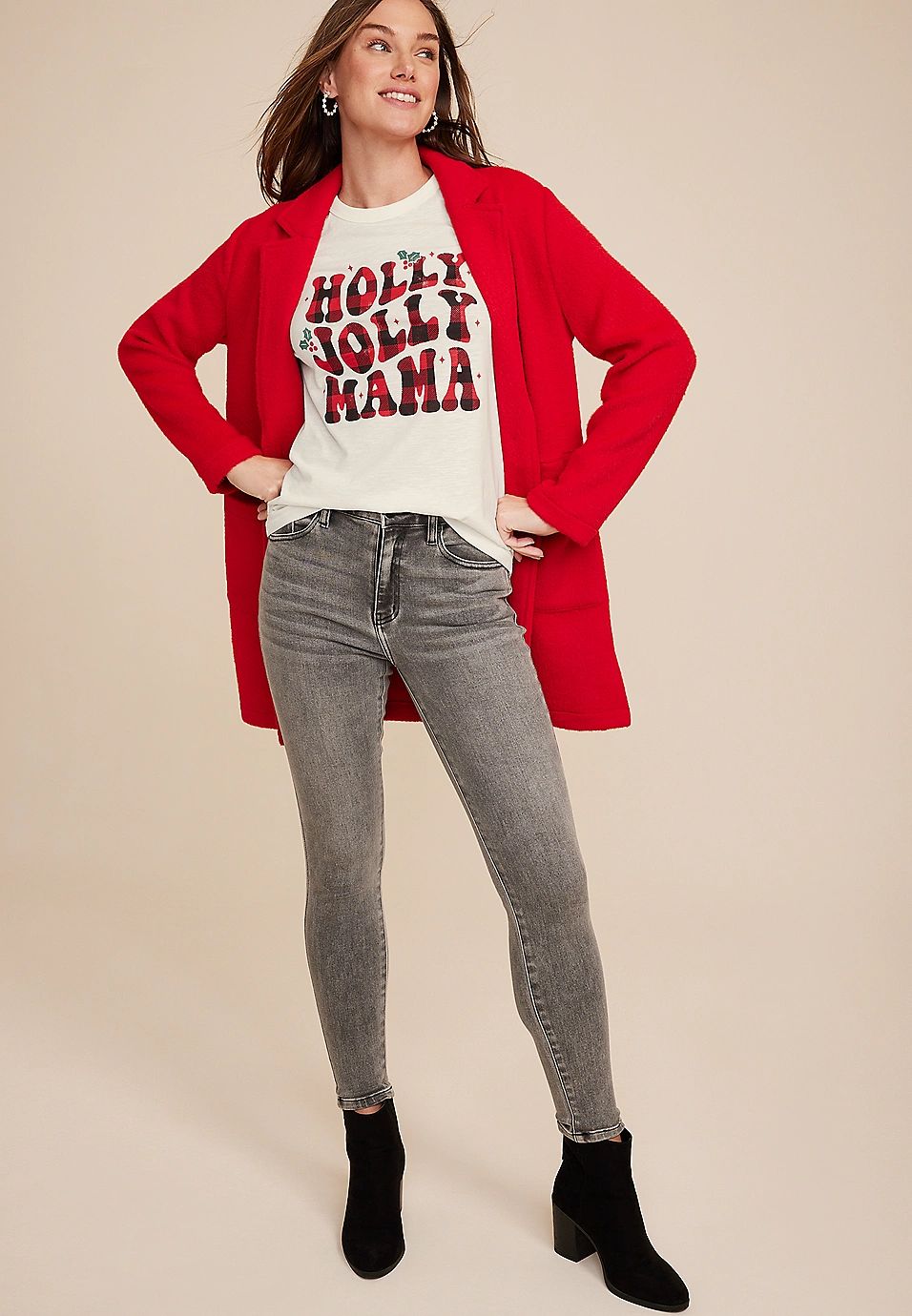 Holly Jolly Mama Graphic Tee | Maurices