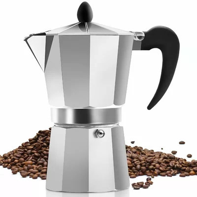 Zulay Kitchen Classic Stovetop Espresso Maker Moka Pot Authentic Italian Style | Wayfair North America